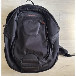 Samsonite Laptop Backpack Black / Orange Large 18" Padded Quality